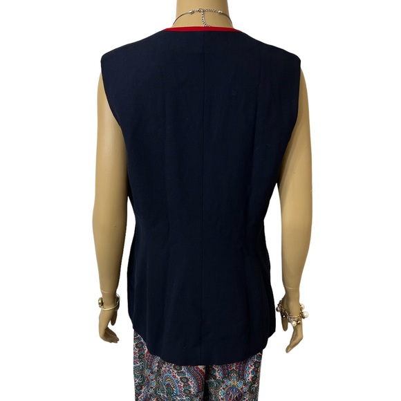 VINTAGE ELLEN TRACY LADYS ZIPPER FRONT VEST 100% WOOL SIZE 12. - Picture 5 of 14